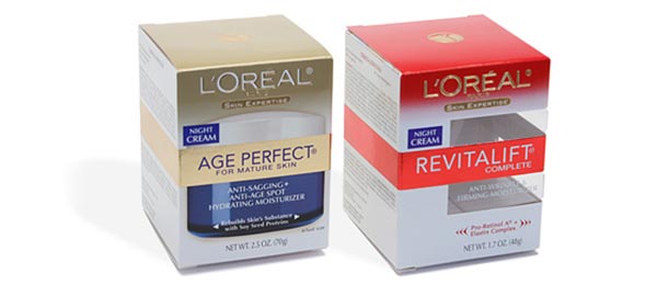 歐萊雅透明外盒面霜包裝設計